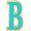 color Gold- B, Gabi Rielle | Vacay Dreamy Collection 14K Gold Plated Sterling Silver Turquoise French Enamel Initial Necklace