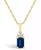 颜色: Gold, Macy's | Sapphire (3/4 Ct. t.w.) and Diamond Accent Pendant Necklace