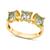 商品第3个颜色green amethyst, Paige Novick | 14K Yellow Gold 3 Stone Square Cut 5mm Gemstone Ring