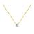 商品Essentials | Cubic Zirconia Solitaire Pendant Necklace, 16" + 2" extender in Silver or Gold Plate颜色Gold