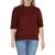 color Cabernet/W. Melange, VERO MODA | Vero Moda Women's Marled Knit High Neck Pullover Sweater with Puff Sleeves