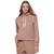 商品Calvin Klein | Women's Satin Drawstring Hooded Sweatshirt颜色Cafe Ole