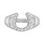 颜色: Silver, Macy's | Cubic Zirconia Polished Lucky Horseshoe Statement Ring