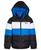 颜色: Black Roya, Reebok | Big Boys Colorblocked Fleece-Lined Full-Zip Hooded Puffer Jacket