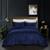 颜色: Blue, Grace Living | Grace Living Tillie Velvet 3pc Comforter Set With 2 Pillow Shams, 1 Comforter QUEEN