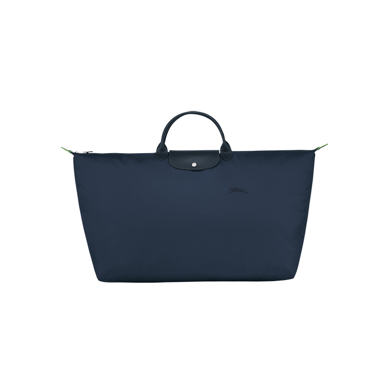 Longchamp | 珑骧 男士帆布银色五金按扣拉链开合中号旅行包（7色可选）, 颜色深蓝色