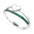 颜色: Emerald, Macy's | Emerald & Polished Heart Split Shank Ring (3/8 ct. t.w.) in Sterling Silver (Also in Ruby)