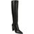 color Black Leather, Sam Edelman | Sam Edelman Womens Raakel Leather Zipper Knee-High Boots