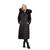 颜色: Black, Tahari | Tahari Nellie Long Coat for Women-Insulated Jacket with Removable Faux Fur Trim