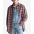 商品Calvin Klein | Men's Oversized Flannel Plaid Shirt颜色Steel Gray