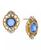 颜色: Blue, 2028 | Crystal Filigree Button Earrings