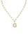 颜色: G, Ettika Jewelry | Paperclip Link Chain Initial Pendant Necklace in 18K Gold Plated, 18"