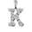 颜色: INITIAL K, Meira T | 14K White Gold Diamond Intial Single Stud Earring