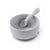 商品第1个颜色Grey, Simka Rose | Silicone Baby Bowl and Spoon Set