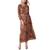 Jessica Simpson | Women's Kezia Cut-Out-Waist Maxi Dress, 颜色DEEP MAHOGANY - PAISLEY