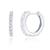 颜色: white gold white sapphire, MaxColor | Solid 10k Yellow or White Gold 12mm Gemstone Hoop Huggie Earrings