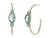 商品Ralph Lauren | 28 mm C Hoop w/ Stone Drop Earrings颜色Gold/Blue/Green