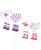 颜色: Pink Foxes, Baby Mode | Baby Girls Closure Bibs and Socks, 8 Piece Set