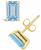 颜色: Gold, Macy's | Aquamarine (1 ct. t.w.) Stud Earrings in 14K Yellow Gold or 14K White Gold