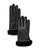 color Black, UGG | Shorty Shearling-Cuff Leather Tech Gloves