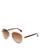 商品Kate Spade | Averie Polarized Brow Bar Aviator Sunglasses, 58mm颜色Gold/Brown Polarized Gradient