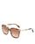 Rag & Bone | Polarized Cat Eye Sunglasses, 55mm, 颜色Havana/Brown Polarized Gradient