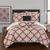颜色: Red, Chic Home Design | Lalita 8 Piece Reversible Comforter Bed In A Bag Hotel Collection Geometric Medallion Pattern Print Bedding Set TWIN