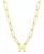 颜色: Gold- H, ADORNIA | Tarnish Resistant 14K Gold-Plated Mini Initial Paperclip Chain Necklace