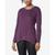 商品Marc New York by Andrew Marc | Women's Long Sleeve Sharkbite T-Shirt颜色Eggplant