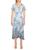 Kensie | Womens Surplice Midi Wrap Dress, 颜色blue/white