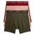 商品第4个颜色Army Green, Pink, Red, Calvin Klein | Men's 3-Pack Cotton Stretch Boxer Briefs