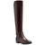 color Red Mahogany Tie Dye Leather, Vince Camuto | Vince Camuto Prolanda Women's Leather Tall Strappy Knee High Riding Boots