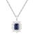 颜色: Sapphire, Macy's | Lab-Grown Sapphire (2 ct. t.w.) & Lab-Grown White Sapphire (1 ct. t.w.) 18" Pendant Necklace in Gold-Plated Sterling Silver (Also in Lab-Grown Emerald & Lab-Grown Ruby)