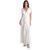 颜色: Gardenia, BCBG | BCBGMAXAZRIA Evette Women’s Ruffled Chiffon V-Neck Gown with Front Slit