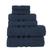 color navy, Chortex USA | Alexis Antimicrobial Irvington 6 Piece Towel Set