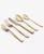 颜色: Champagne Gold- Tone, Cambridge Silversmiths | Samira Satin 20-Piece Flatware Set, Service for 4