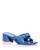 Stuart Weitzman | Women's Sofia 45 Slip On Bow Sandals, 颜色Blue Steel