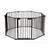 颜色: black, Hivvago | Adjustable Panel Baby Safe Metal Gate Play Yard-Black