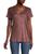 color GRAPE_DUSTY, Democracy | Side Tie V Neck Top