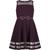 商品第4个颜色Dark Purple, Calvin Klein | Little Girls Illusion Mesh Bow Front Dress