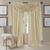 颜色: Ivory, Elrene Home Fashions | Athena 52" x 84" Crinkled Curtain Panels, Pair with Scarf Valance