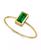 颜色: Emerald, 2028 | 14K Gold-tone Rectangle Crystal Ring