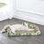 颜色: mint/green, THE LICKER STORE | Montego 27.5" Coastal Patterned Cardboard Lounge Bed Cat Scratcher with Catnip, Pink/Red