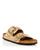 Birkenstock | Women's Arizona Big Buckle Slide Sandals, 颜色Sandcastle Suede/Gold