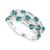 商品第2个颜色Lab Created Emerald, Macy's | Lab-Created Sapphire (7/8 ct. t.w.) & Lab-Created White Sapphire (5/8 ct. t.w.) Multirow Ring in Sterling Silver (Also in Lab-Created Emerald & Lab-Created Ruby)