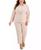 颜色: Light Blossom, Le Suit | Plus Women's Notched-Lapel Blazer Pants Suit Set