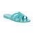 商品Sam Edelman | Women's Bay Logo Emblem Jelly Slide Sandals颜色Rio Blue