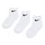 颜色: White-White, NIKE | Nike Kids Ankle 3 Pack - Unisex Socks