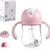 颜色: Pink, Vigor | Baby Soft Spout Sippy Cups, Learner Cup With Removable Handles, Leak-Proof, Spill-Proof, A Straw Brush, Break-Proof Cups For Toddlers Infant