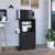 商品第1个颜色Black, FM Furniture | Columba Kitchen Cart, Single Door Cabinet, Four Caster